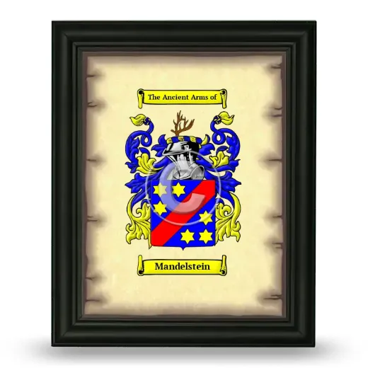 Mandelstein Coat of Arms Framed - Black