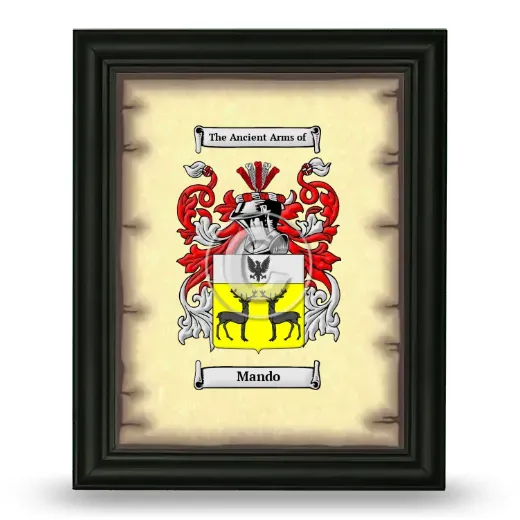 Mando Coat of Arms Framed - Black