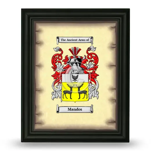 Mandos Coat of Arms Framed - Black