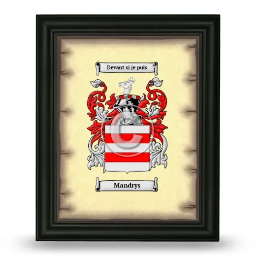 Mandrys Coat of Arms Framed - Black
