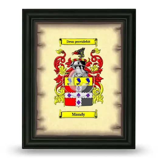 Mandy Coat of Arms Framed - Black
