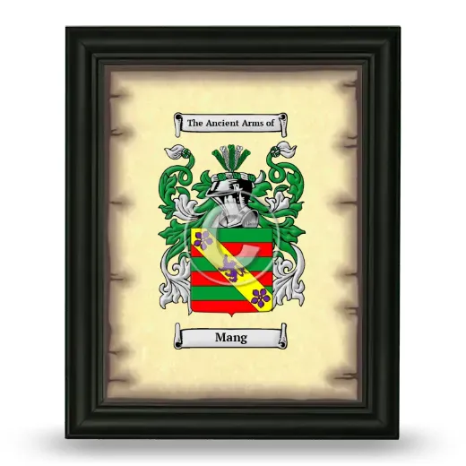 Mang Coat of Arms Framed - Black