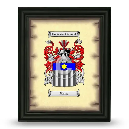 Mang Coat of Arms Framed - Black