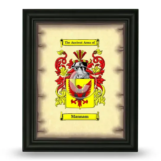 Mannam Coat of Arms Framed - Black