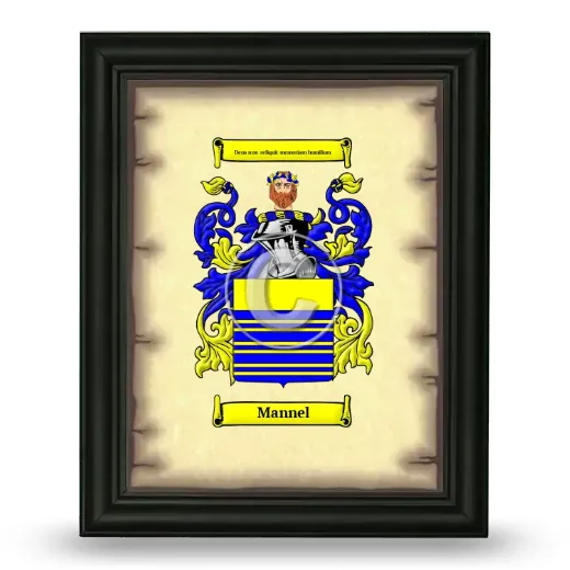 Mannel Coat of Arms Framed - Black
