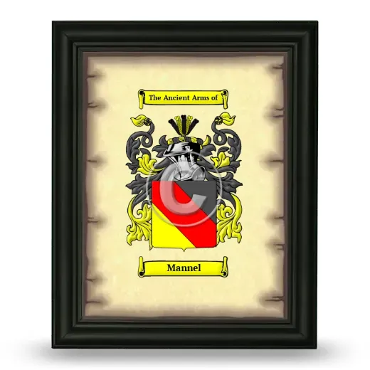 Mannel Coat of Arms Framed - Black
