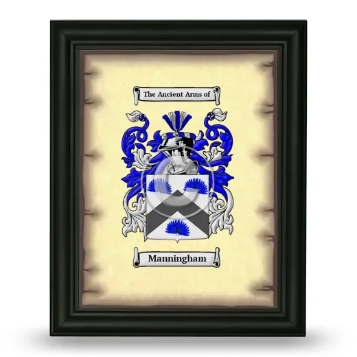 Manningham Coat of Arms Framed - Black