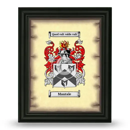 Mantale Coat of Arms Framed - Black