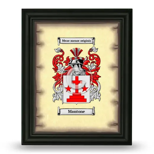 Mantone Coat of Arms Framed - Black