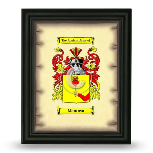 Mantova Coat of Arms Framed - Black