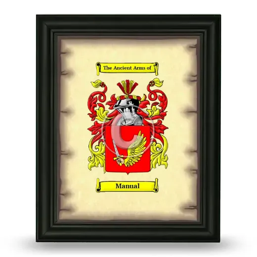Manual Coat of Arms Framed - Black
