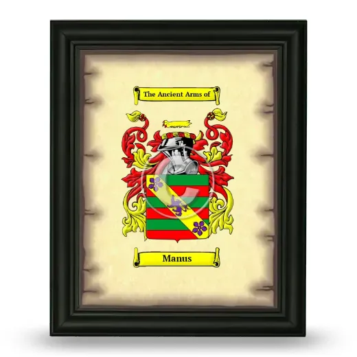 Manus Coat of Arms Framed - Black