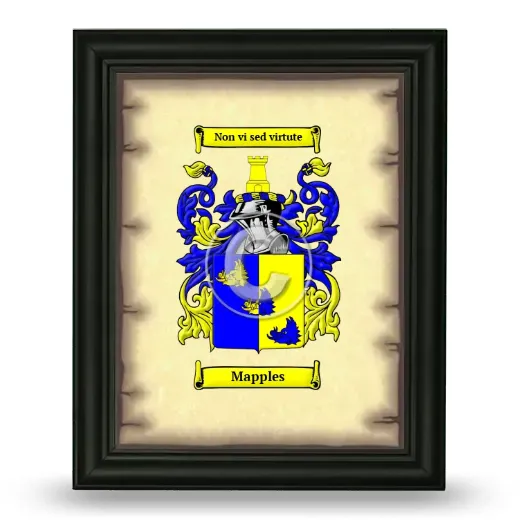 Mapples Coat of Arms Framed - Black