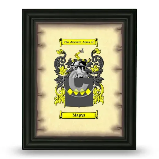 Mapys Coat of Arms Framed - Black