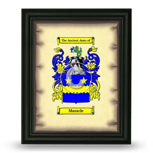 Maracle Coat of Arms Framed - Black