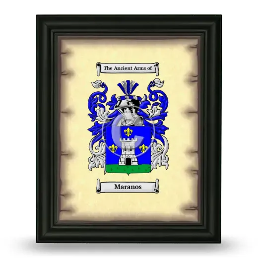 Maranos Coat of Arms Framed - Black