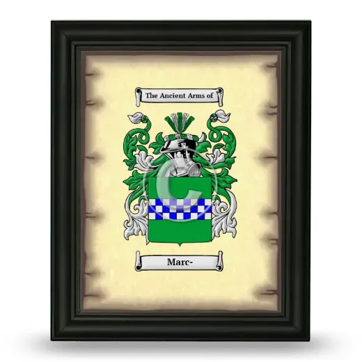 Marc- Coat of Arms Framed - Black