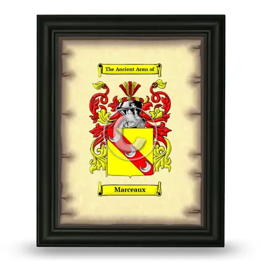 Marceaux Coat of Arms Framed - Black