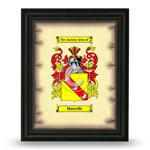 Marcells Coat of Arms Framed - Black