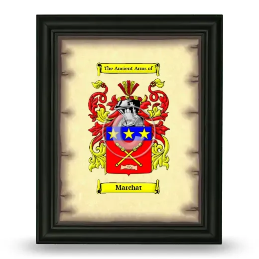 Marchat Coat of Arms Framed - Black