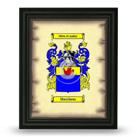 Marchem Coat of Arms Framed - Black