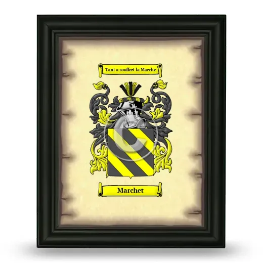 Marchet Coat of Arms Framed - Black