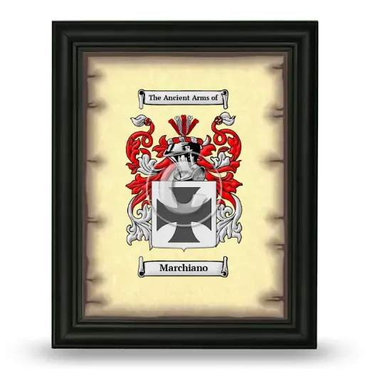 Marchiano Coat of Arms Framed - Black