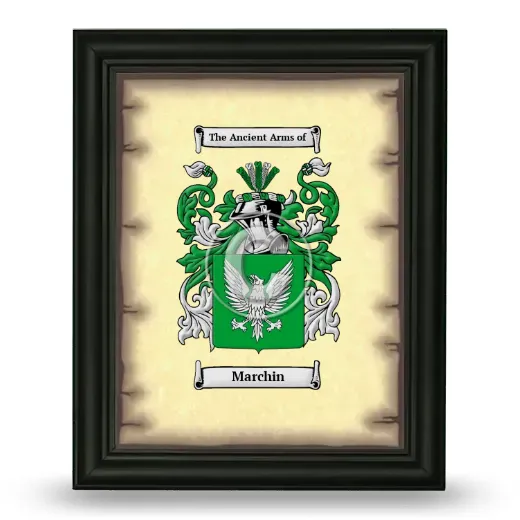 Marchin Coat of Arms Framed - Black