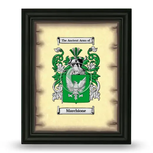 Marchione Coat of Arms Framed - Black