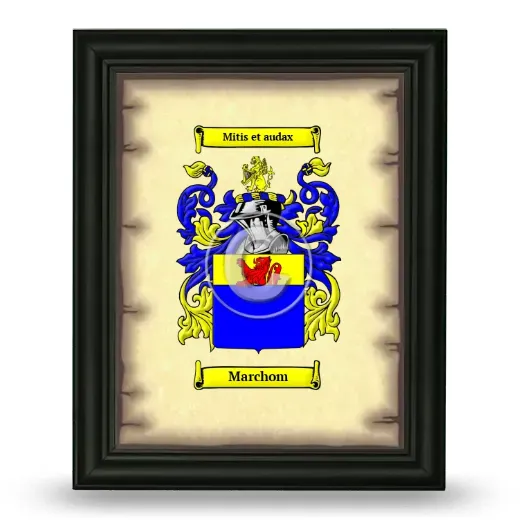 Marchom Coat of Arms Framed - Black