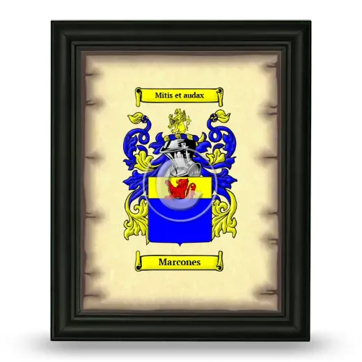 Marcones Coat of Arms Framed - Black