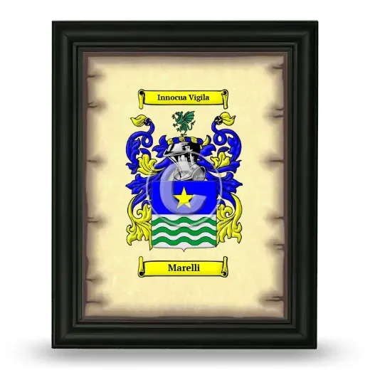 Marelli Coat of Arms Framed - Black