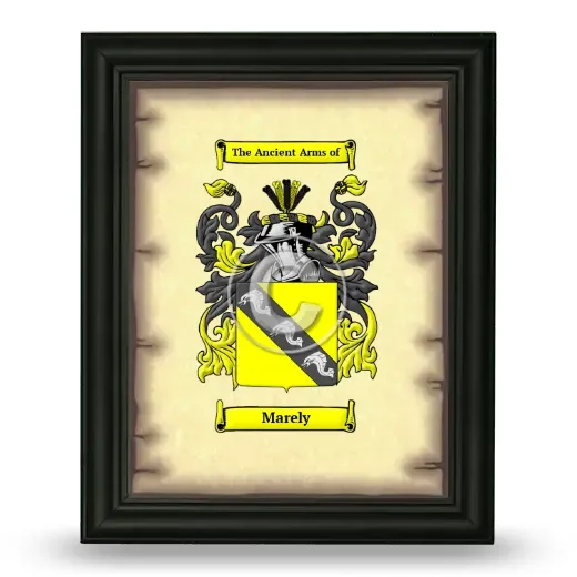 Marely Coat of Arms Framed - Black