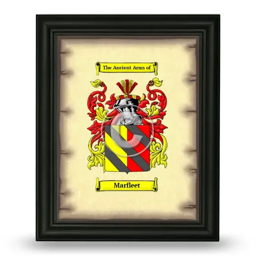 Marfleet Coat of Arms Framed - Black