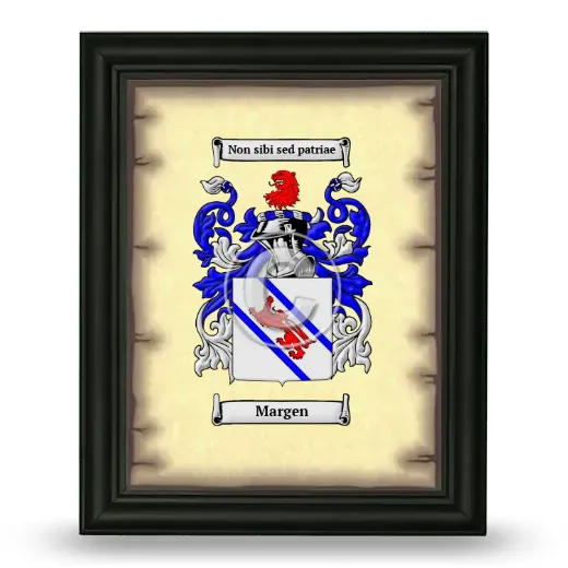 Margen Coat of Arms Framed - Black