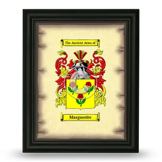 Marguerite Coat of Arms Framed - Black