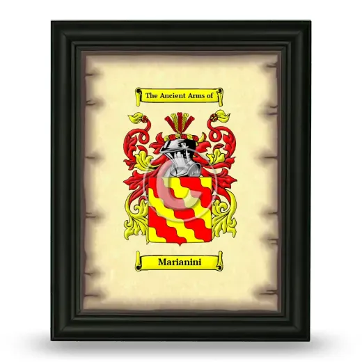 Marianini Coat of Arms Framed - Black