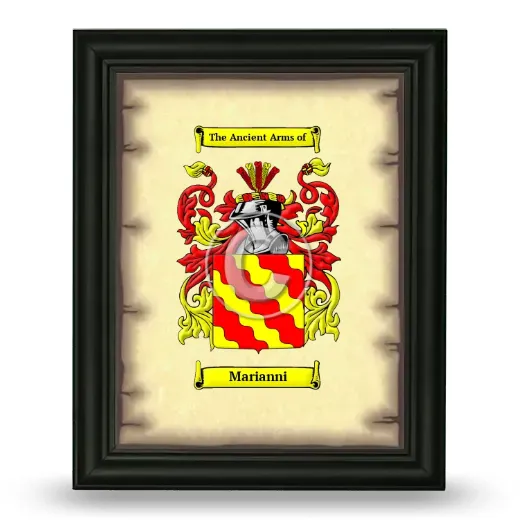 Marianni Coat of Arms Framed - Black