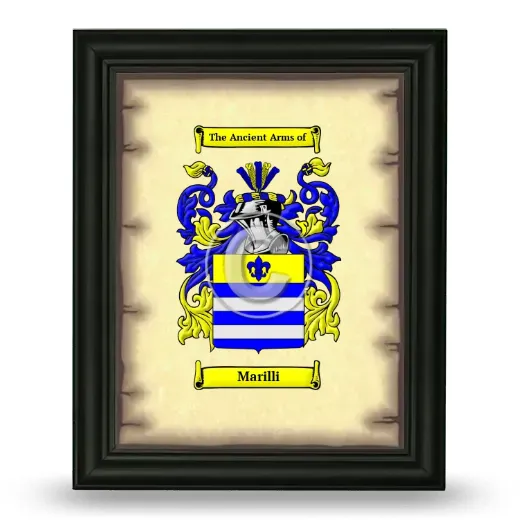 Marilli Coat of Arms Framed - Black