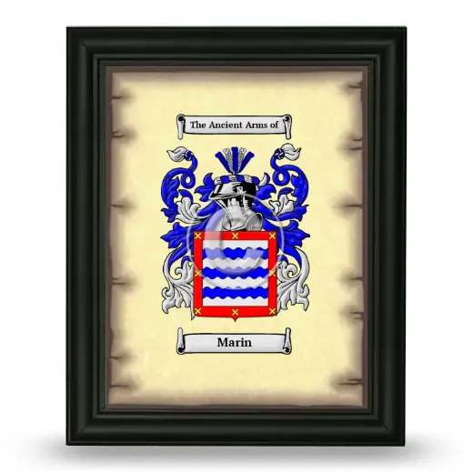 Marin Coat of Arms Framed - Black
