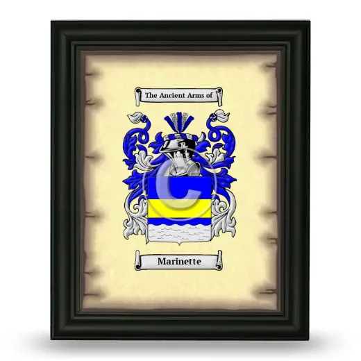 Marinette Coat of Arms Framed - Black