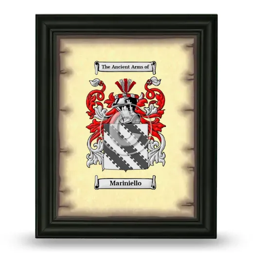 Mariniello Coat of Arms Framed - Black