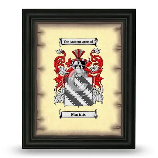 Marinis Coat of Arms Framed - Black