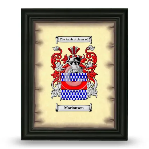 Marionson Coat of Arms Framed - Black