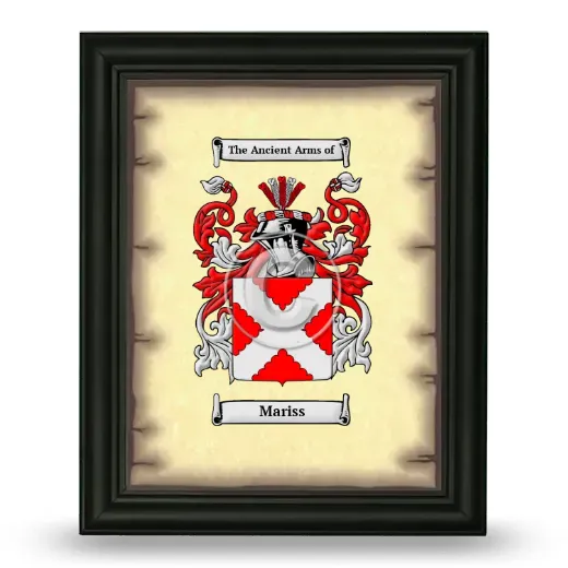 Mariss Coat of Arms Framed - Black