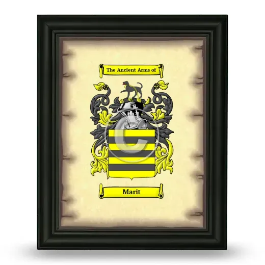 Marit Coat of Arms Framed - Black