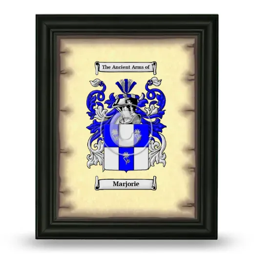 Marjorie Coat of Arms Framed - Black