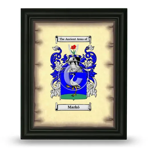 Markó Coat of Arms Framed - Black