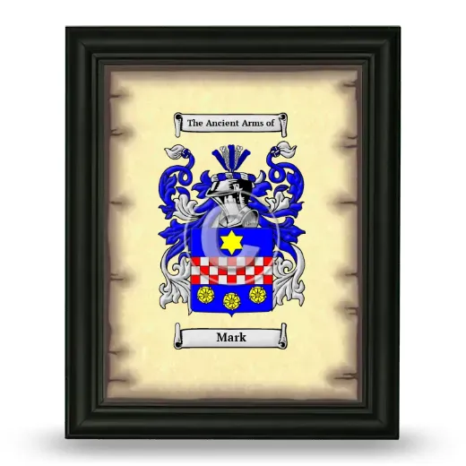 Mark Coat of Arms Framed - Black