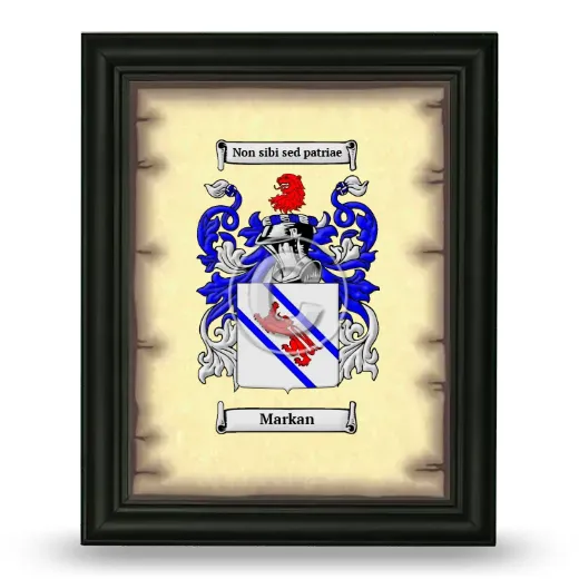 Markan Coat of Arms Framed - Black